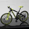 1 10ミニ合金自転車モデルダイキャストメタルフィンガーレーシングマウンテンバイク折りたたまれたサイクリング装飾品コレクションLDREN T230810のおもちゃ