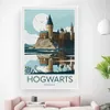 Famous Film Screen Posters and Prints Castle Lake Canvas Painting Abstract Pictures Wall Art For Living Room Kid Bedroom Home Decoration Wo6