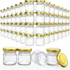 Bouteilles de stockage Paquet de 60 petits bocaux en verre avec couvercles Mini pot de bougie au miel de 1,5 oz pour faire des cadeaux Artisanat Épices Mariage