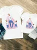 Tenues assorties pour la famille, aquarelle, amour, nouvelles tenues assorties pour la famille, T-shirt pour femmes, filles, garçons, enfants, été, maman, maman, vêtements