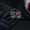 BRANCO DE LEXURO DE LEXURO Brincos de garanhão para mulheres 18K Gold Retro Vintage Número 5 Conculgo Earring Earrings Anéis de orelha Jóias com diamante de cristal brilhante