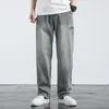 Mens Jeans Spring And Autumn Vintage American Straight Loose High Street Brand Fashion Overall Casual Pants 230809