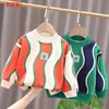 Hoodies Sweatshirts Autumn Winter Long sleeve T-shirt Kids Girl Sports Pullover Boy's Plush Stripe Sweatshirt Kid's Sweater Tops baby Undercoat 2-9Y 230809