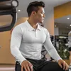 Мужские футболки сухой компрессионная рубашка мужчина Rashgard Fitness с длинными рукавами рубашка мужская спортивная футбольная футбольная футбольная одежда