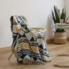 毛布ソファ自由hohoげたスタイル純粋な綿の編み幾何学的パターンとタッセルベッドサイド室内装飾カバーブランケット130x160cm