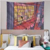 Tapestries Cartoon Illustration Tapestry Wall Hanging Psychedelic Astrology Divination Children's Room Dream Wall Blanket Dorm Home Decor R230810