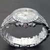 Montres-bracelets MISS Full Diamond Hommes Montres Top Marque De Luxe Ice Out Calendrier Quartz Design Classique Semaine Affichage Étanche Horloge 230809