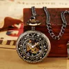 Wristwatches Selling Vintage Flip Hollowed Out Carving Creative Men's Fully Automatic Mechanical Pocket Watch Cocktail Party Fashion Gift