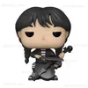 Wednesday POP Figure Addams Anime Figures Adams Figurine PVC Statue Model Doll Collectible Room Decoration Ornament Toys Gifts T230810