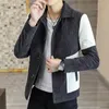 メンズジャケット春と秋のジャケット韓国ファッションコーデュロイ男性青年ハンサム3xl230810