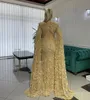 Aso Ebi Gold Mermaid Prom Dress - Elegant & Luxurious Night Gown for Parties & Receptions (2023)