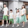 Family Matching Outfits Summer Family Outfits Mum Daughter Dresses Dad Son Cotton Shirt Shorts Holiday Couple Lovers Matching Clothes Family Look