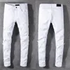 Luxurys Designer Mens Jeans Famous Dasual Design Slim-Ben White Embroidery Snake Motorcykel Summerbyxor Pencil Pantsize 29-40219H