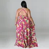 Vestidos de tamanho grande wmstar tamanho para mulheres roupas de verão curativo abeto de volta