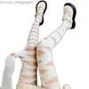 Calzini calzini da donna calzini gaono sheer a maglie ad alta vita con stampa bandage a fascia di seta di seta Z230811