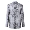 Women's Suits Snake Print Buttonless Blazers Women Sexy Leopard Long Sleeve 2023 Spring Autumn Chic Elegant Office Work Blazer Slim