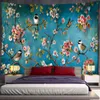 Tapisseries Vintage Floral décoratif peinture tapisserie tenture murale bohème esthétique salle à manger fond décor tissu