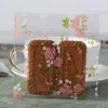 Gift Wrap 10-100Pcs Kawaii Rose Flowers Candy Cookie Bags Self-adhesive DIY Biscuit Package Bag For Wedding Party Packing