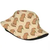 Wide Brim Hats Bucket Hats Unisex Bucket Hat Capybara Leaf Eat Your Greens Getaway Headwear Foldable Outdoor Fishing Caps Animal Boonie Hat Birthday Gifts HKD230810