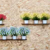 Fiori decorativi 8 pacchetti di narcisi falsi artificiali resistenti ai raggi UV senza dissolvenza di plastica di vegetazione finta per il giardino del matrimonio
