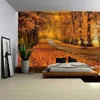 Tapestries Forest Tree Tapestry Wall Hanging Nature Scene Tapestries Sunlight Evergreen Plant Leaves Outdoor Landscape Home Decor for Room R230810