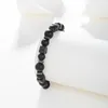 Link Bracelets Lava Block Volcanic Stone Braided Bracelet For Men Niche Hand Woven Adjustable Couple Charm Yoga Jewelry Gifts