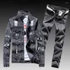 Men's Tracksuits 2023 Fashion Casual Denim Coat With Long Pants A Suit Korean Version Of The Trend Handsome Jacket Waistcoa