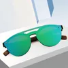 Sonnenbrille Vintage hölzerne polarisierte Reisnagel Ovaler Rahmen Luxus reisender Mann Brille Fischerei Trend