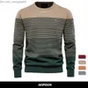 Suéteres masculinos Aiopeseson Brand Cotton Sweater para moda masculina e lazer O-pescoço o-pescoço suéter de malha para o calor do inverno masculino Z230814