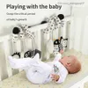 Pull Toys Soft plush baby rattlesnake with bell stroller mobile phone Mobi rattlesnake toy on crib interactive squeezer hanging doll Z230814