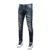 Men's Jeans Italian Style Vintage Fashion Men Retro Blue Classical Trousers Elastic Slim Casual Designer Denim Pants Hombre