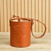 Evening Bags Head Layer Vintage Vegetable Tanned Cowhide Bucket Bag Leather Shoulder Crossbody For Women Tote