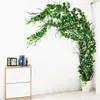 Decorative Flowers Real Touch 180CM Artificial Plants Creeper Greenery Leaves Ivy Vine Home Garden Decor Wall Hanging Garland Plastic Silk