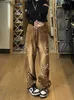 Męskie spodnie American Brown Jeans Graduate Student Gradient Five Point Star Pants w marce mody ulicznej luźne proste spodnie z230814