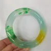 Bangle подлинный натуральный Jadeite High Grade A Плавучие бирмы нефрит.