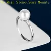 Кластерные кольца свадьба для женщин 925 Стерлинговое серебро 7-10 мм жемчужных или круглых бусин Полура