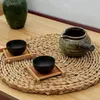 Table Runner 4Pcs Cattail Straw Round Woven Placemats For Dining Rattan Mats Natural Mat Braided Weave Handmad