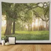 Arazzi paesaggistica paesaggio foresta muro di arazzi per la sala pendenza della sala hoom hippie boho in tessuto grande camera da letto arazzo la coperta di stoffa estetica R230811