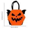Kids Pumpkin Trick Or Treat Tote Bags Halloween Loot Party Candy Bag