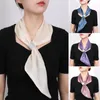 Szaliki Summer Fashion Women Sunkreen Neck Fałszywe kołnierz szal Rhinestone Diamond Scali Scarf Cienki Satyna Satyna