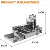 Máquina automática de rosquinhas comercial, 4 fileiras, mini fabricante de rosquinhas, aço inoxidável, 304, 2000w, 110v, 220v