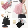 Shopping Bags High-elastic Women Top-handle Floral Shopper Handbags Portable Mini Foldable Storage Bag Vintage Daily-use Reusabl