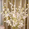 Fleurs décoratives 1pc 5 branches en soie 98cm dansant lady orchidée décorations artificielles pour la fête de mariage