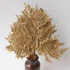 Fleurs décoratives 10pcs 25-30 cm de longueur Branche de feuille en cuir de fleur préservée pour arrangement Mariage de Noël Fête de Noël Décoration du jardin