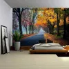 Tapestries Forest Tree Tapestry Wall Hanging Nature Scene Tapestries Sunlight Evergreen Plant Leaves Outdoor Landscape Home Decor for Room R230810