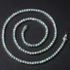 Anhänger Halsketten D Farbe hellgrüne VVs Moissanit Tenniskette Armband S925 Sterling Silber Halsketten für Frauen Pass Diamond Test 2022 Neu