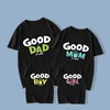 Famille correspondant tenues mode lettre impression coton T-shirt été maman fille hauts famille correspondant tenues adulte enfant T-shirts papa fils bébé T-shirts