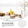 Bowls Transparent Salad Bowl Container 2 Tier Trays For Ceremony Pasta Dry Ice Glass High Borosilicate Case Freezer