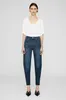 10A Bing Bing Bing Clyde designer jeans ab women blu navy alto pantaloni leggermente estensibili