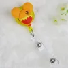 wholesale Cute Cartoon Silicone Retractable Badge Reel Clip Student Nurse ID Card Badges Holder accessories Hospital School Office Supplies Anti-Lost Clips